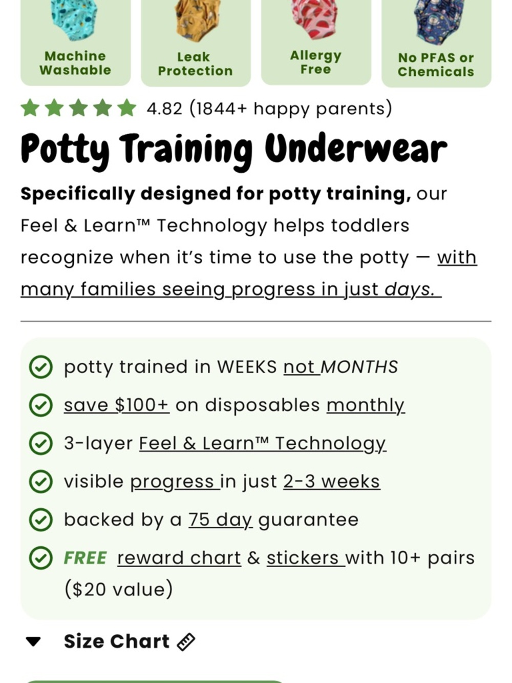 Training underwear Set - Blue Jellyfish & Pink Rainbow - Picture 3 of 3